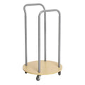 ECR4Kids Floor Cushion Mobile Storage Cart with Swivel Casters, Classroom Organization, Silver