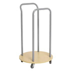 ECR4Kids Floor Cushion Mobile Storage Cart with Swivel Casters, Classroom Organization, Silver