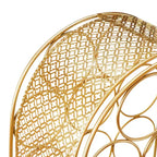 Range-bouteilles Twine Trellis, 14 bouteilles, rangement de comptoir doré, fonte