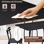 Costway Ensemble Table à Manger 5 Pièces 76 cm et 4 Chaises Meubles de Cuisine Salle à Manger Petit Déjeuner Noir