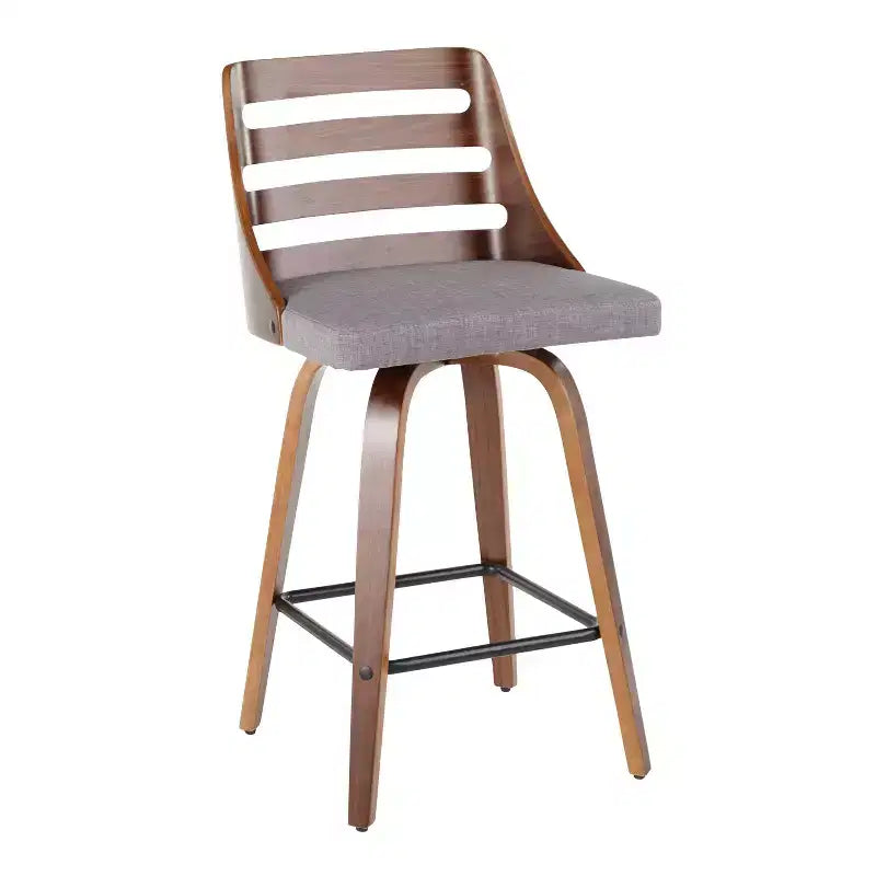 Ensemble de 2 tabourets de bar hauteur comptoir rembourrés Trevi - Lumisource