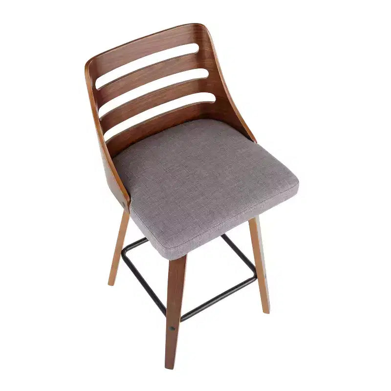 Ensemble de 2 tabourets de bar hauteur comptoir rembourrés Trevi - Lumisource
