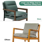 Fauteuil d'appoint moderne Costway avec pieds en bois d'hévéa et support en acier