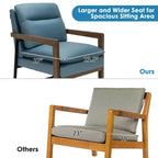 Fauteuil d'appoint moderne Costway avec pieds en bois d'hévéa et support en acier