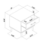 Table de chevet Ellery Luxe - Threshold