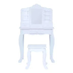 Coiffeuse et tabouret La Petite Princesse Anna Fantasy Fields avec miroir et rangements, blanc