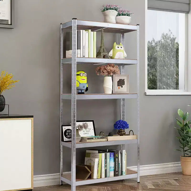 Costway Étagère de Rangement Robuste en Acier pour Garage 180 cm, 5 Niveaux Réglables