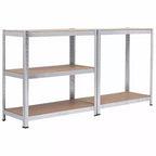 Costway Étagère de Rangement Robuste en Acier pour Garage 180 cm, 5 Niveaux Réglables
