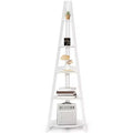 Costway 5 Tier Corner Ladder Shelf Floor Stand Shelves Bookshelf Display Bookcase