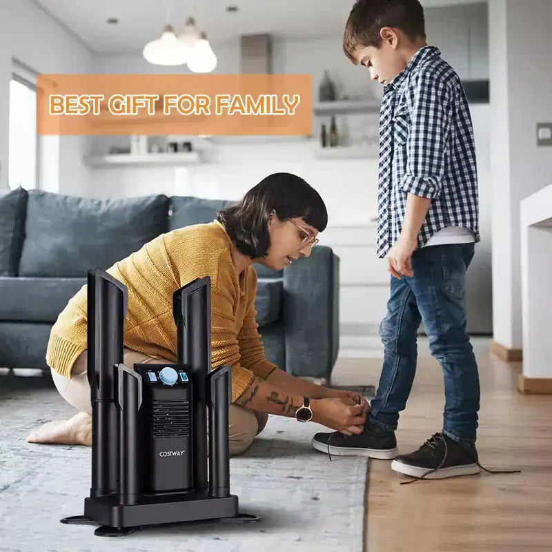Costway Sèche-chaussures électrique 4 paires avec minuterie 180 min
