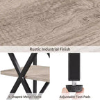 Yaheetech Table d'appoint de canapé à 3 niveaux avec étagère, cadre en métal en forme de X pour salon