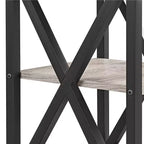 Yaheetech Table d'appoint de canapé à 3 niveaux avec étagère, cadre en métal en forme de X pour salon