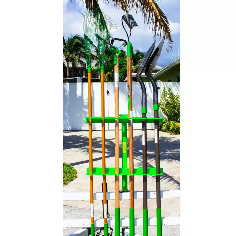 Green Touch Industries Inc Grand support de rangement en acier pour outils à main, pour remorques ouvertes, vert