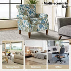 Lot de 2 fauteuils traditionnels en bois rembourrés à motif floral Araceli avec dossier à oreilles et clous décoratifs | ART OF LIVING DESIGNS