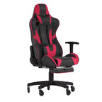 Flash Furniture X30 Gaming Chair Racing Computer Chair with Reclining Back, Slide-Out Footrest, and Transparent Roller Wheels