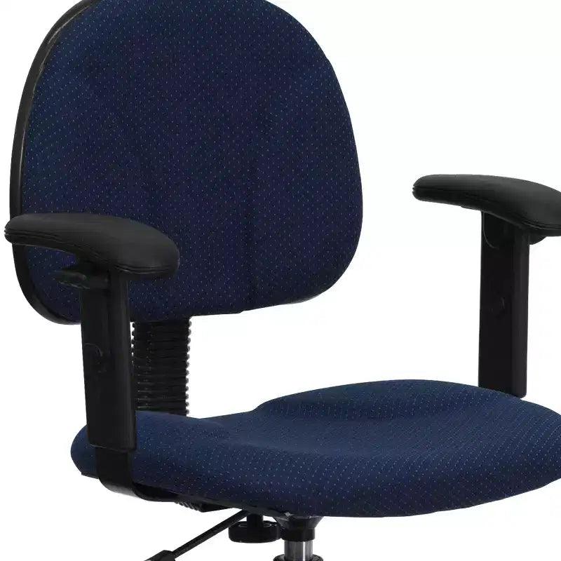 Chaise de bureau à roulettes Emma et Oliver avec accoudoirs réglables