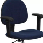 Chaise de bureau à roulettes Emma et Oliver avec accoudoirs réglables