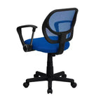 Chaise de bureau ergonomique pivotante Emma and Oliver en maille à dossier mi-hauteur avec dossier carré incurvé et accoudoirs