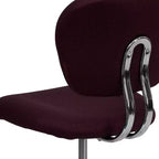Chaise de bureau pivotante Emma et Oliver avec dossier mi-hauteur en maille et rembourrage, et base chromée