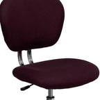 Chaise de bureau pivotante Emma et Oliver avec dossier mi-hauteur en maille et rembourrage, et base chromée