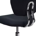 Chaise de bureau pivotante Emma et Oliver avec dossier mi-hauteur en maille et rembourrage, et base chromée