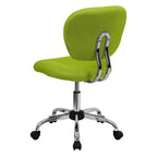 Chaise de bureau pivotante Emma et Oliver avec dossier mi-hauteur en maille et rembourrage, et base chromée
