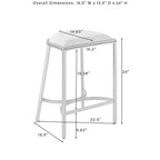 Ensemble de 2 tabourets de bar hauteur comptoir Ellery - Crosley