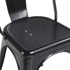 Yaheetech Lot de 4 Chaises de Salle à Manger Classiques en Métal Empilables pour Intérieur Extérieur