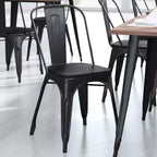 Flash Furniture Perry Lot de 4 sièges en bois de polyrésine avec bords arrondis pour chaises et tabourets en métal colorés