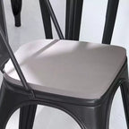 Flash Furniture Perry Lot de 4 sièges en bois de polyrésine avec bords arrondis pour chaises et tabourets en métal colorés