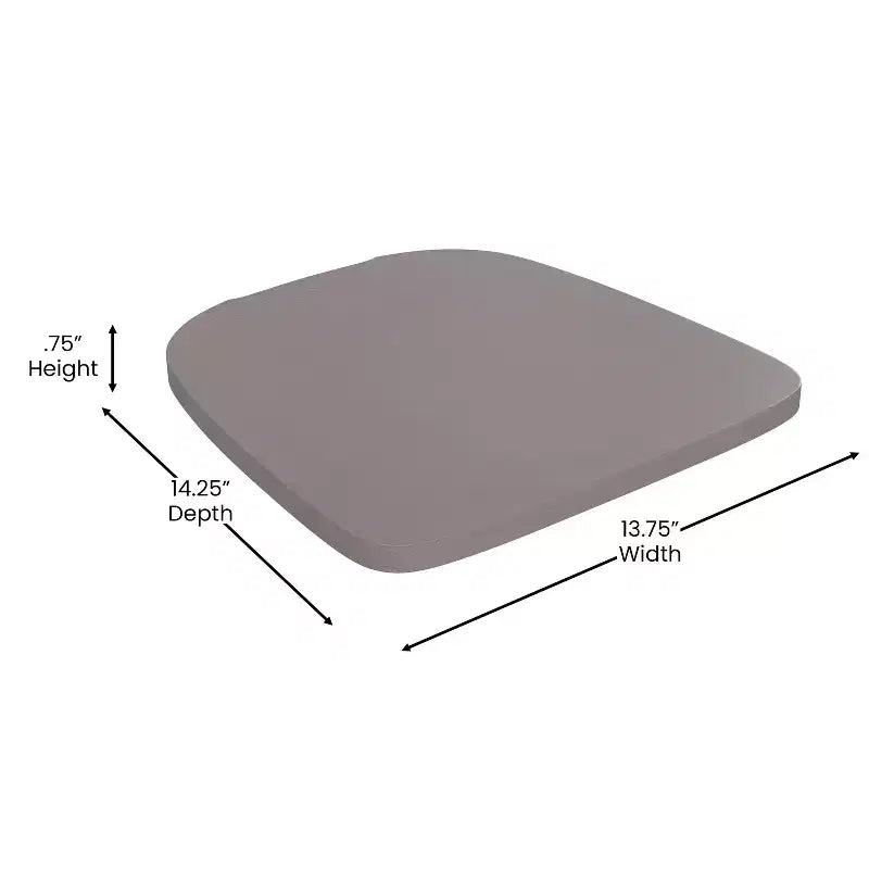 Flash Furniture Perry Lot de 4 sièges en bois de polyrésine avec bords arrondis pour chaises et tabourets en métal colorés