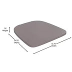 Flash Furniture Perry Lot de 4 sièges en bois de polyrésine avec bords arrondis pour chaises et tabourets en métal colorés