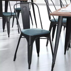 Flash Furniture Perry Lot de 4 sièges en bois de polyrésine avec bords arrondis pour chaises et tabourets en métal colorés