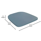 Flash Furniture Perry Lot de 4 sièges en bois de polyrésine avec bords arrondis pour chaises et tabourets en métal colorés