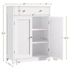 Meuble de salle de bain en bois Yaheetech avec étagère réglable