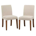 Buylateral Lot de 2 chaises de salle à manger sans accoudoirs Estelle en tissu d'ameublement