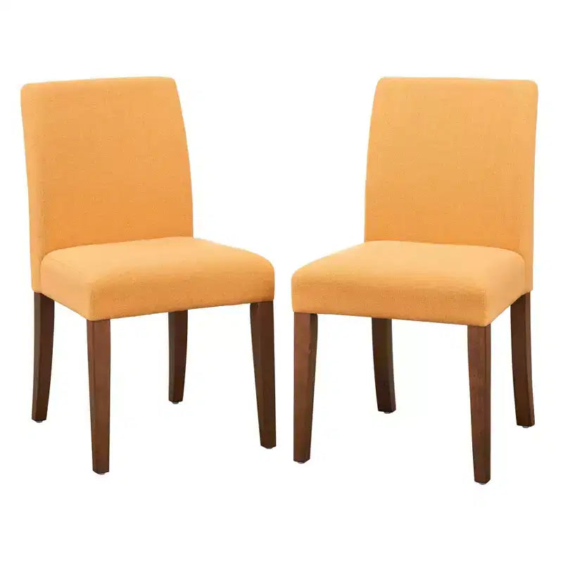 Buylateral Lot de 2 chaises de salle à manger sans accoudoirs Estelle en tissu d'ameublement