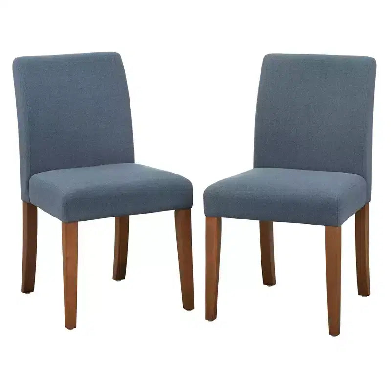 Buylateral Lot de 2 chaises de salle à manger sans accoudoirs Estelle en tissu d'ameublement