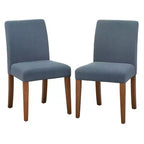 Buylateral Lot de 2 chaises de salle à manger sans accoudoirs Estelle en tissu d'ameublement