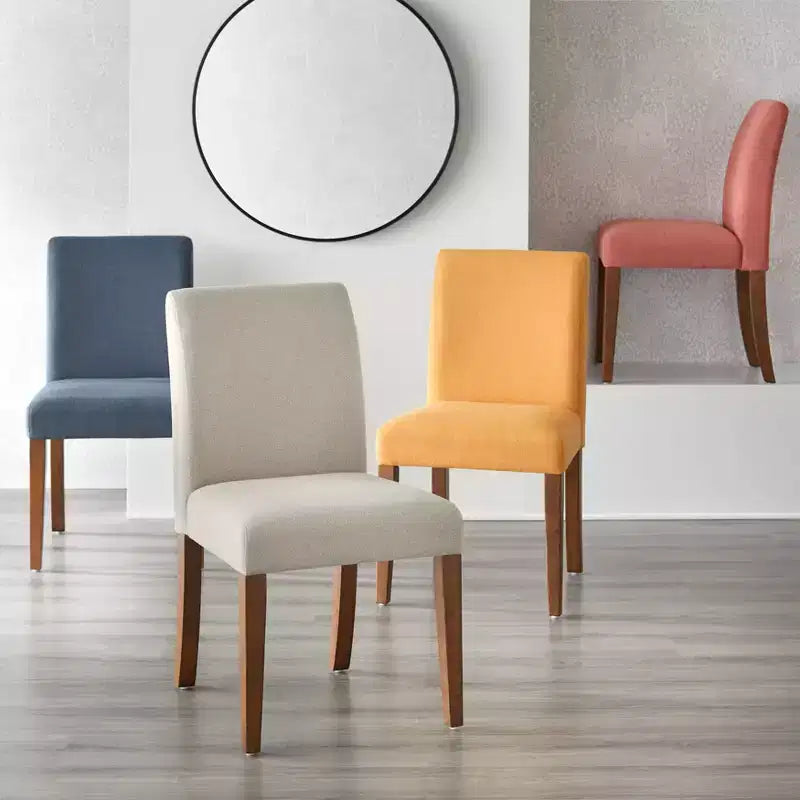 Buylateral Lot de 2 chaises de salle à manger sans accoudoirs Estelle en tissu d'ameublement