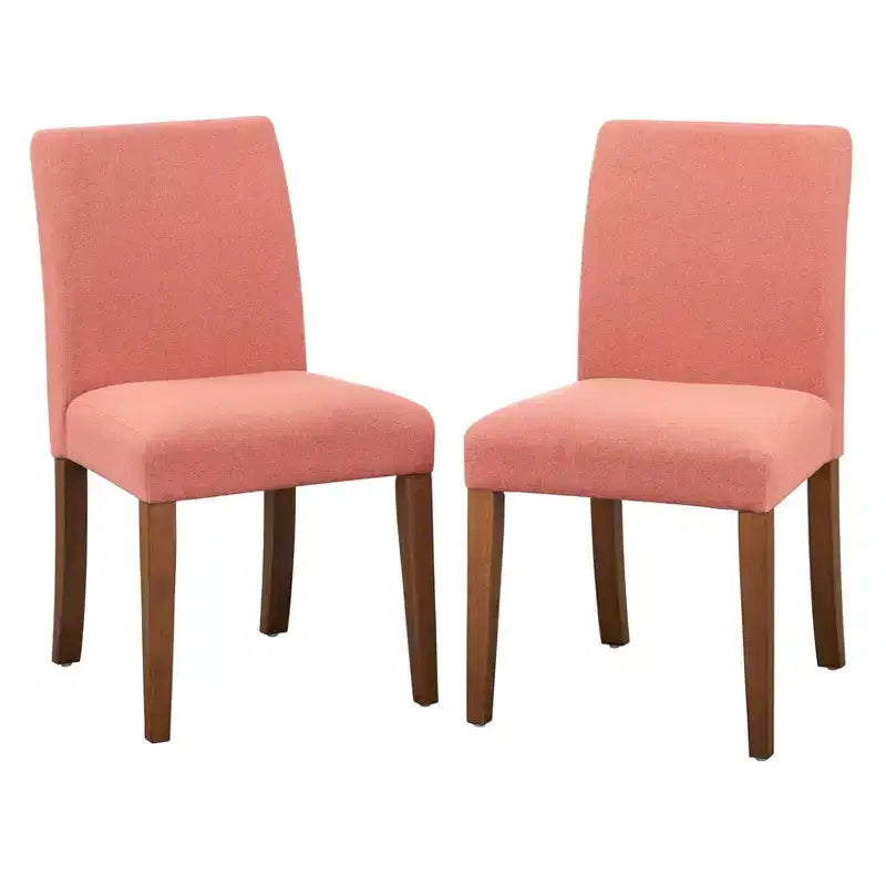 Buylateral Lot de 2 chaises de salle à manger sans accoudoirs Estelle en tissu d'ameublement