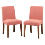Buylateral Lot de 2 chaises de salle à manger sans accoudoirs Estelle en tissu d'ameublement