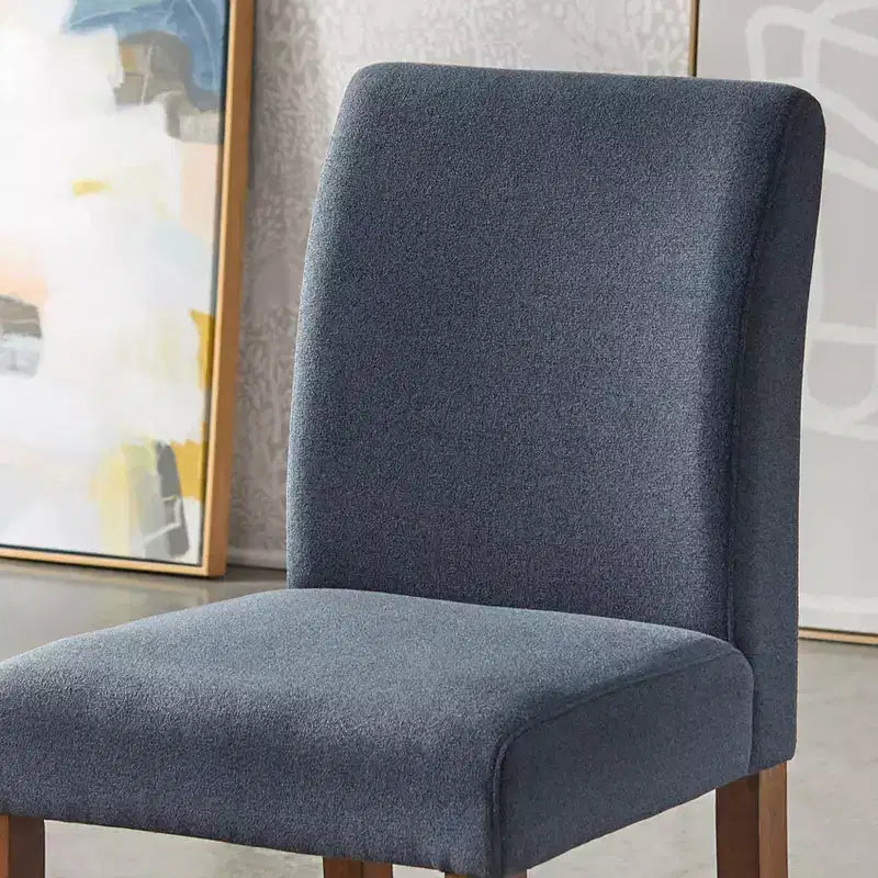 Buylateral Lot de 2 chaises de salle à manger sans accoudoirs Estelle en tissu d'ameublement