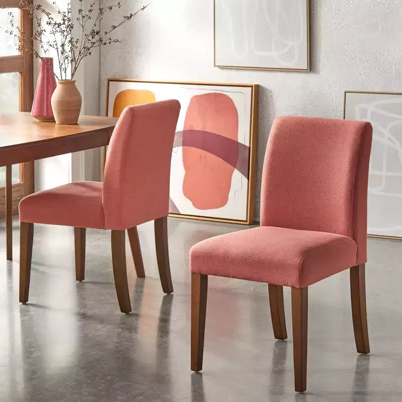 Buylateral Lot de 2 chaises de salle à manger sans accoudoirs Estelle en tissu d'ameublement