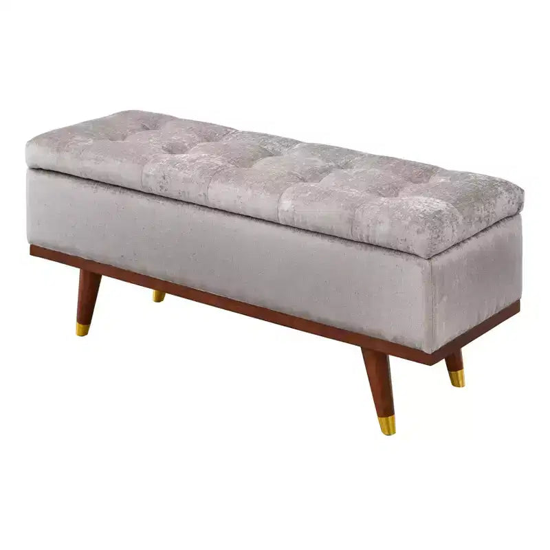 Banc/Ottoman de rangement Tate Chenille - angelo:HOME
