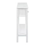Console rustique de 60 L avec deux tiroirs de tailles différentes et étagère inférieure - ModernLuxe