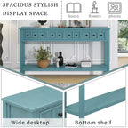 Console rustique de 60 L avec deux tiroirs de tailles différentes et étagère inférieure - ModernLuxe