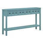Console rustique de 60 L avec deux tiroirs de tailles différentes et étagère inférieure - ModernLuxe