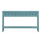 Console rustique de 60 L avec deux tiroirs de tailles différentes et étagère inférieure - ModernLuxe