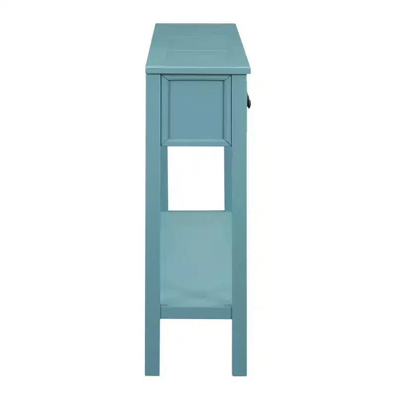 Console rustique de 60 L avec deux tiroirs de tailles différentes et étagère inférieure - ModernLuxe